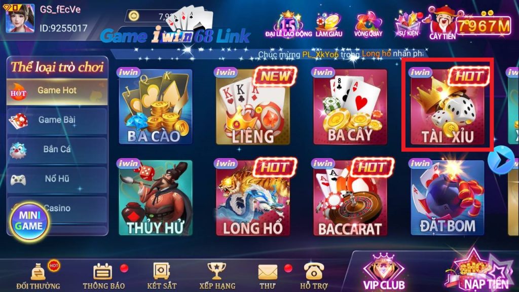 tài xỉu iwin68