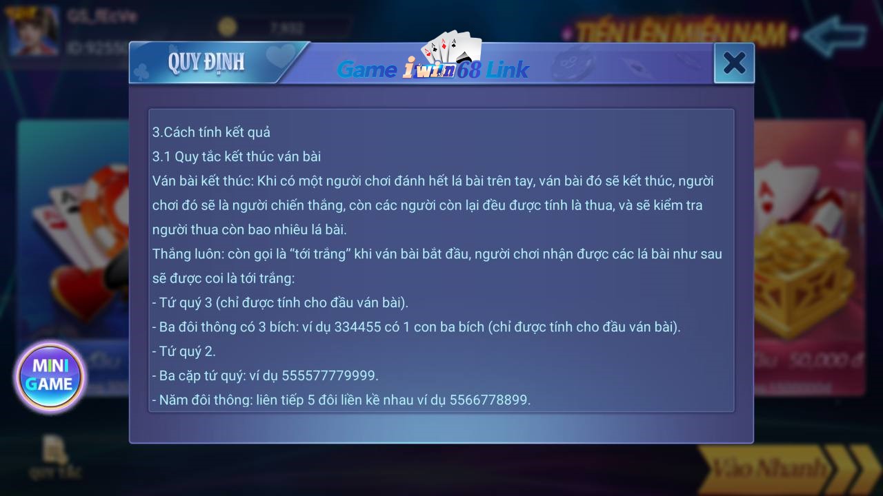 cách tính kết quả trong iwin68