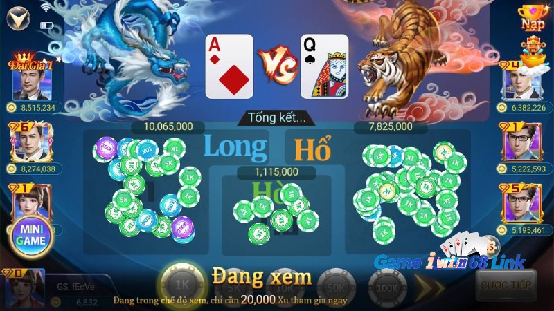 chơi game long hổ iwin68