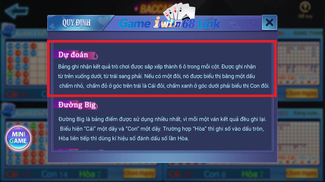 dự đoán game baccarat iwin68