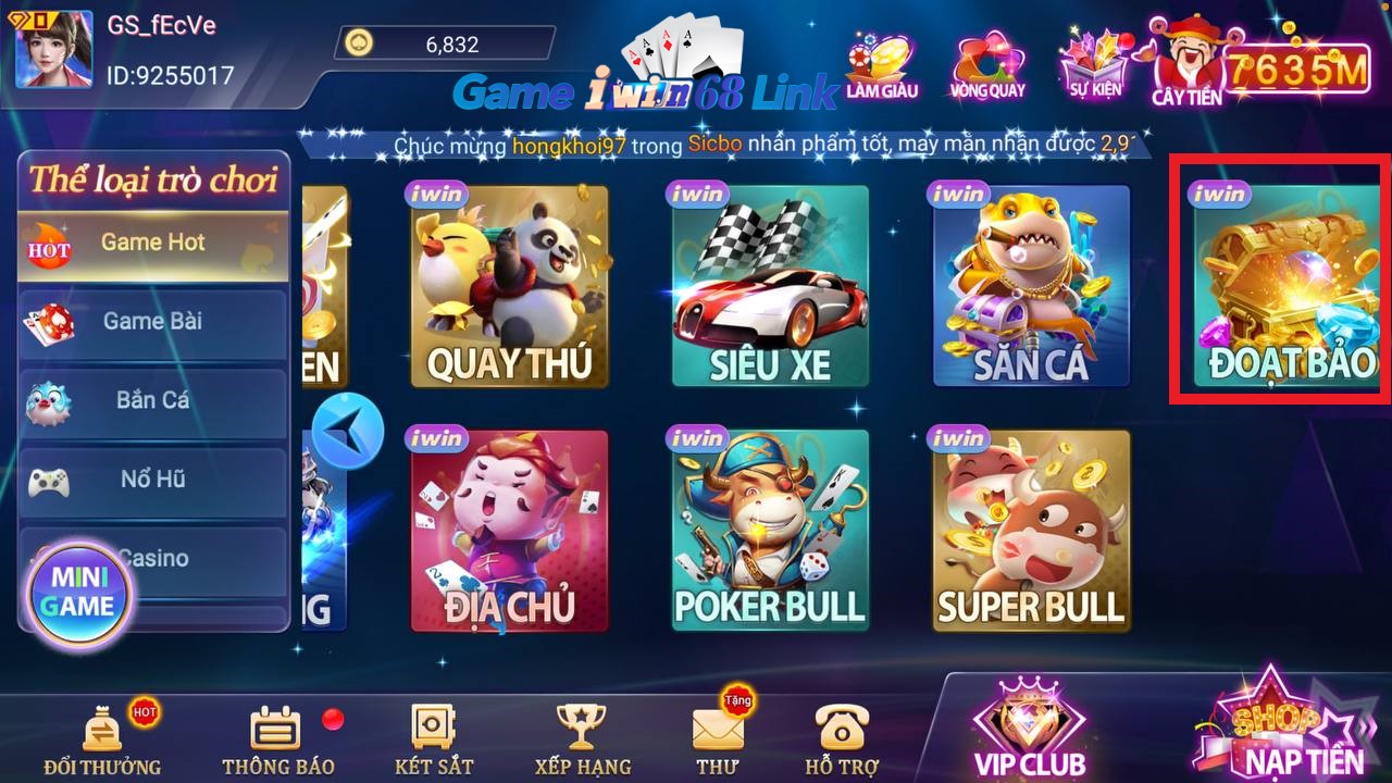 đoạt bảo iwin68
