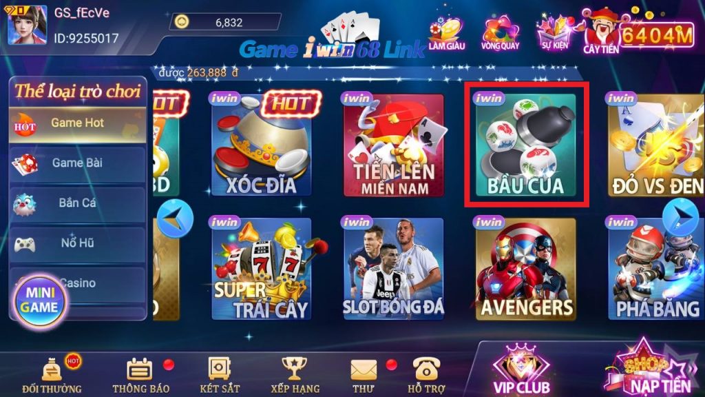 bầu cua iwin68