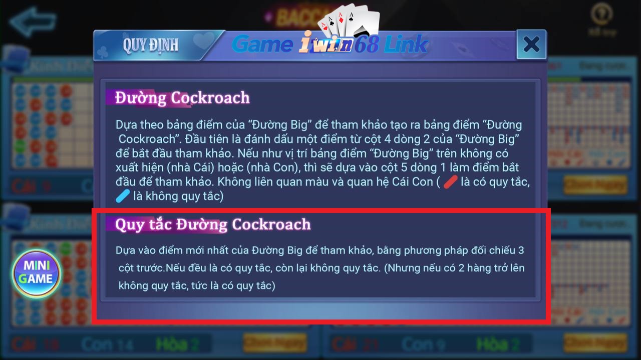 quy tắc đường crockcoack game baccarat iwin68