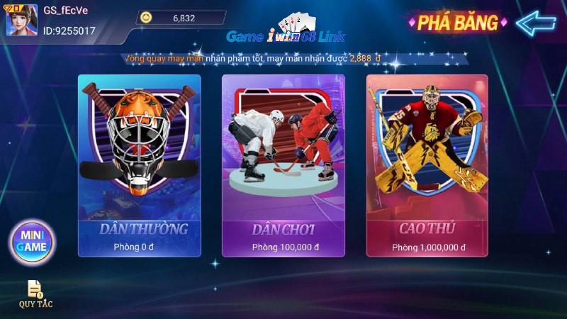 các phòng chơi game nổ hũ phá băng iwin68