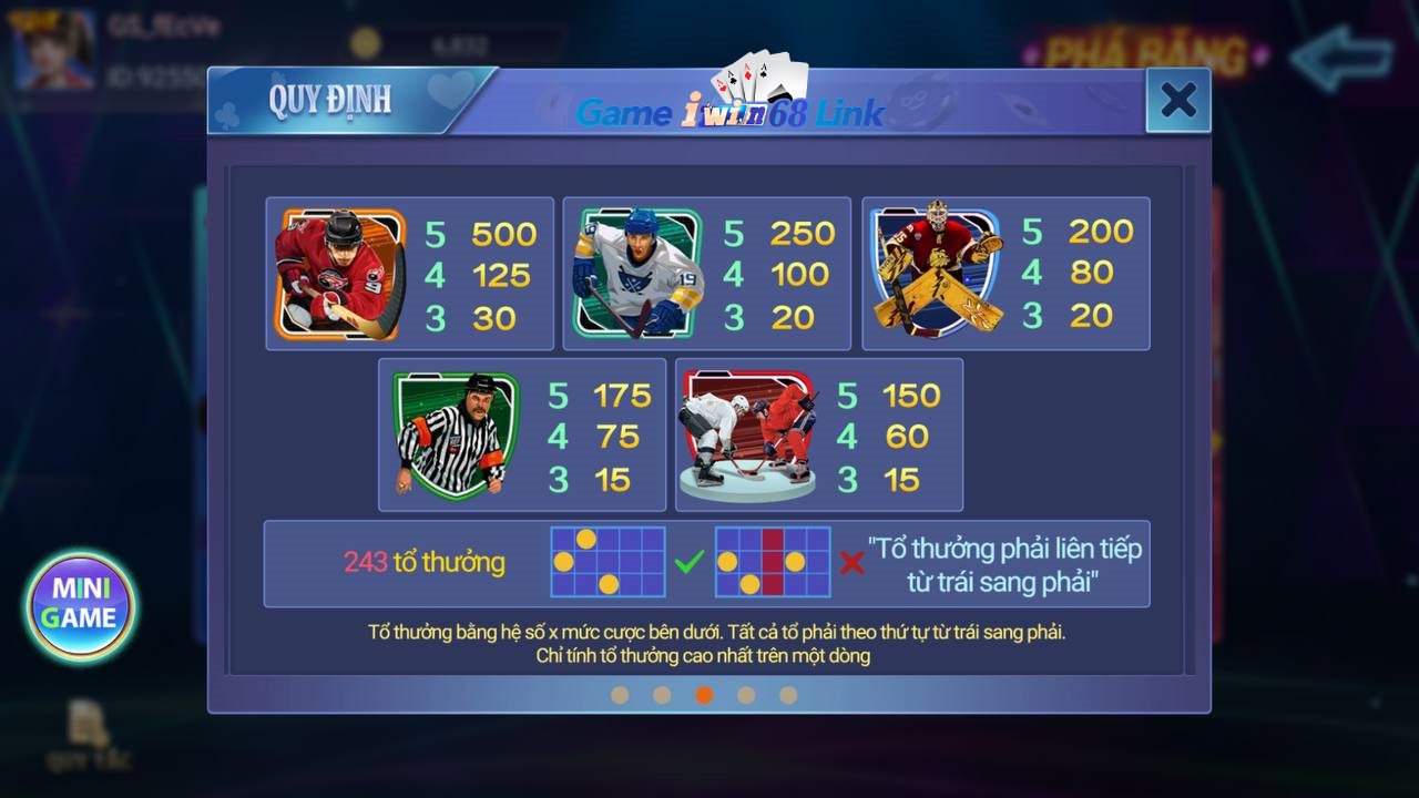 hệ số thưởng game nổ hũ phá băng iwin68