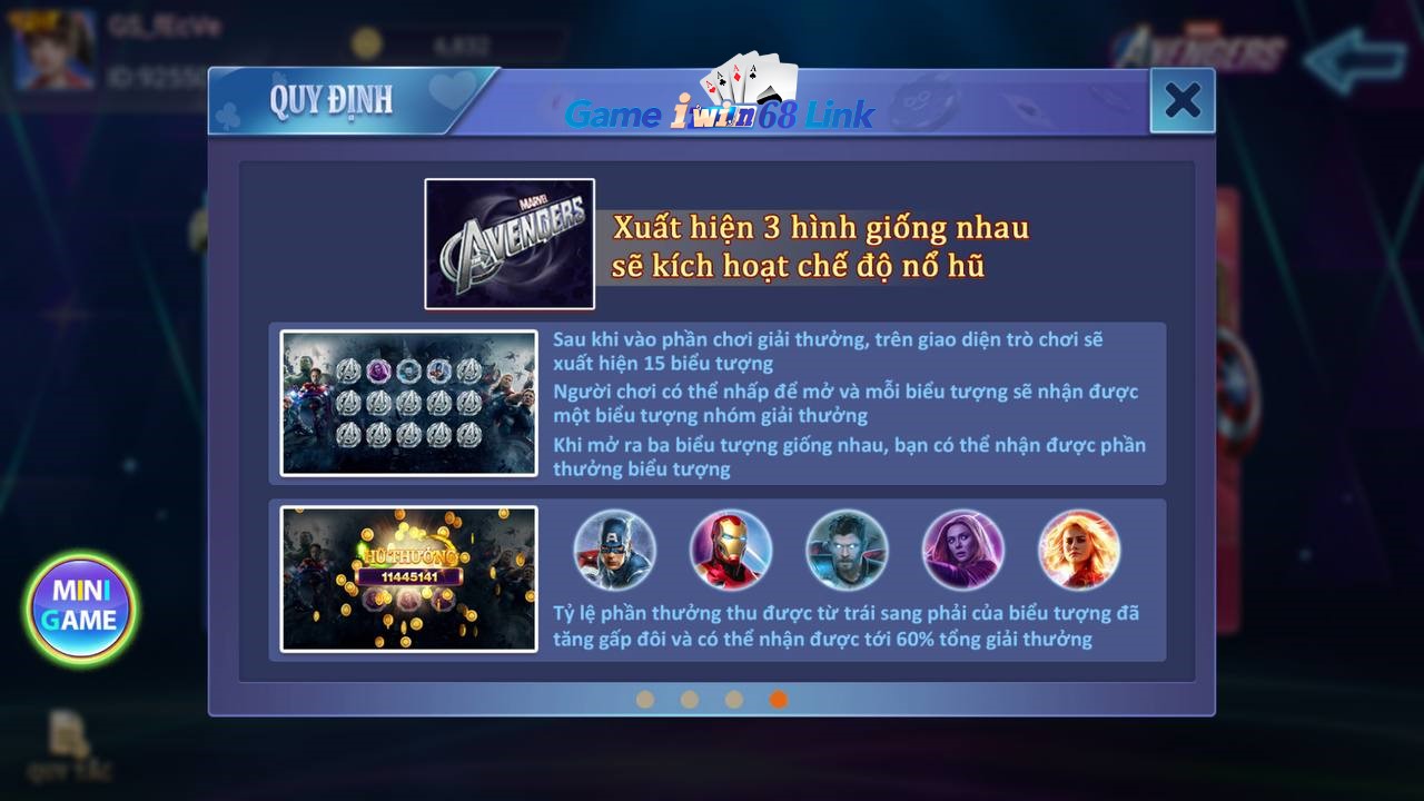 nổ hũ trong game nổ hũ avengers iwin68