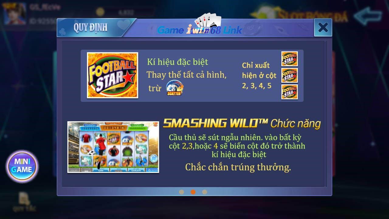 ký tự đặc biệt game nổ hũ slot bóng đá iwin68