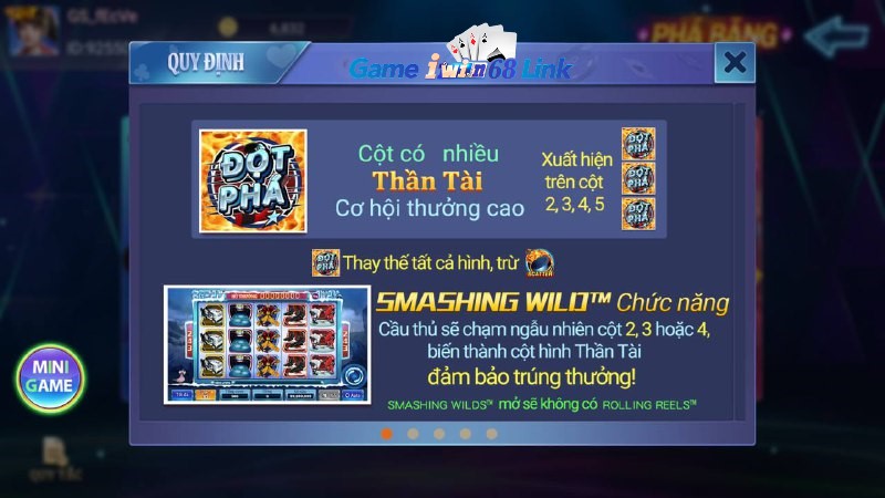 tính năng đột phá game nổ hũ phá băng iwin68