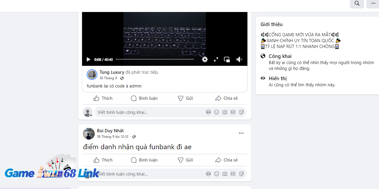 Bình luận nhận code Fanbank
