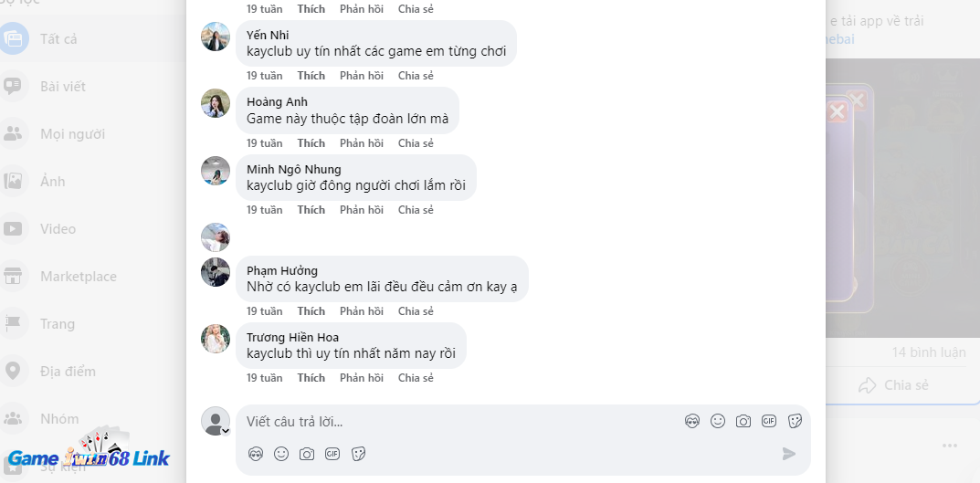 Bình luận tích cực về cổng game Kayclub