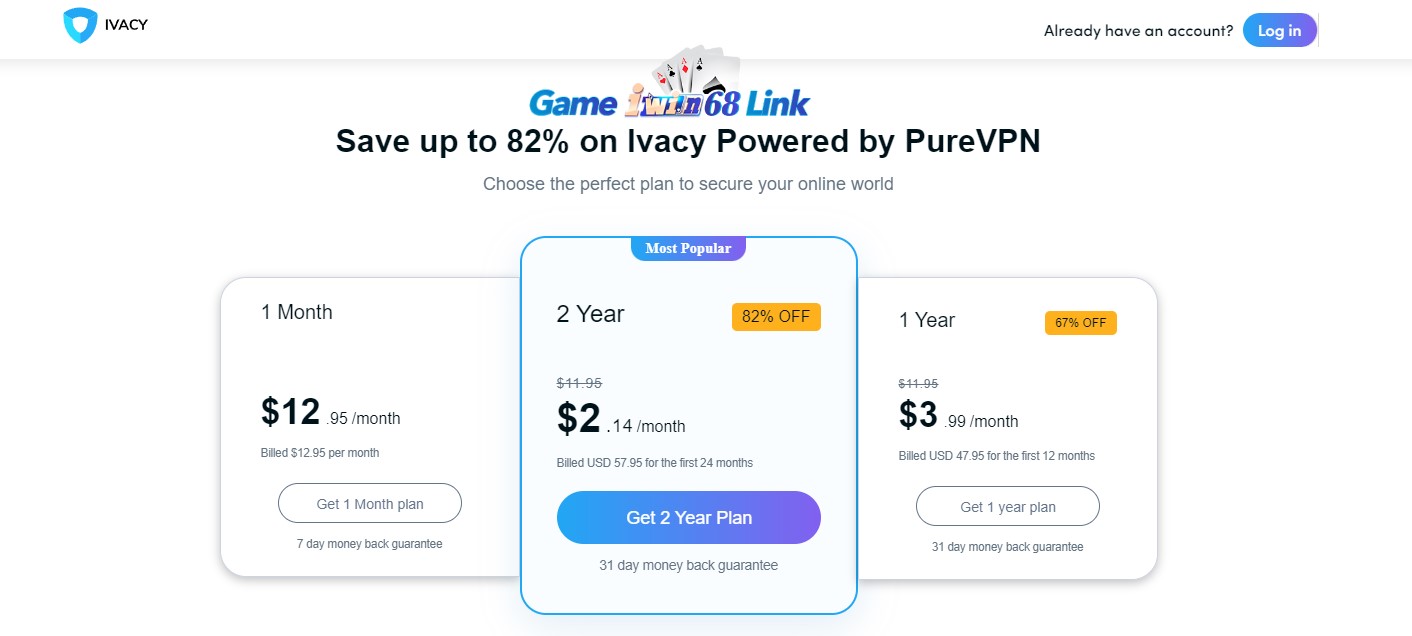 Các gói dịch vụ của Ivacy VPN