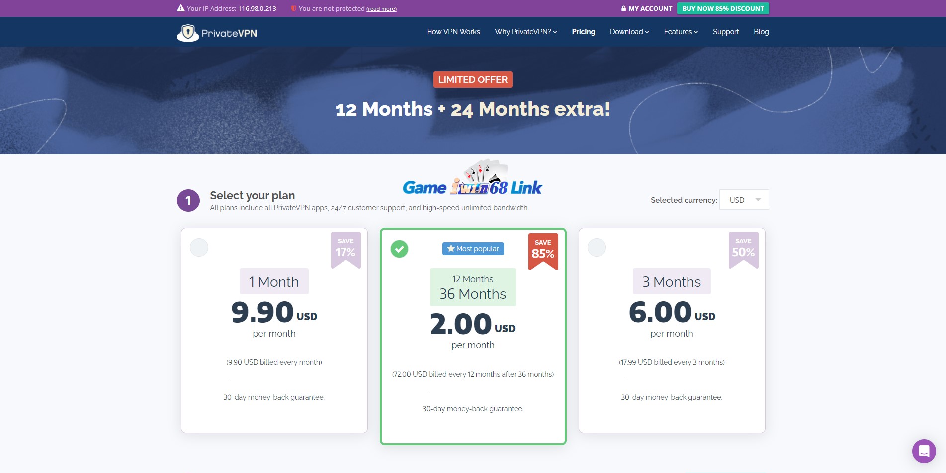Các gói dịch vụ của Private VPN