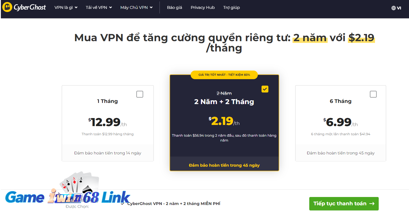 Chọn gói sản phẩm