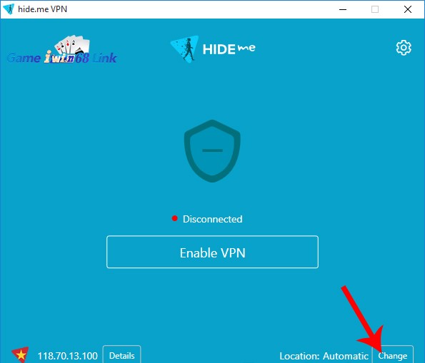Chọn máy chủ kết nối.