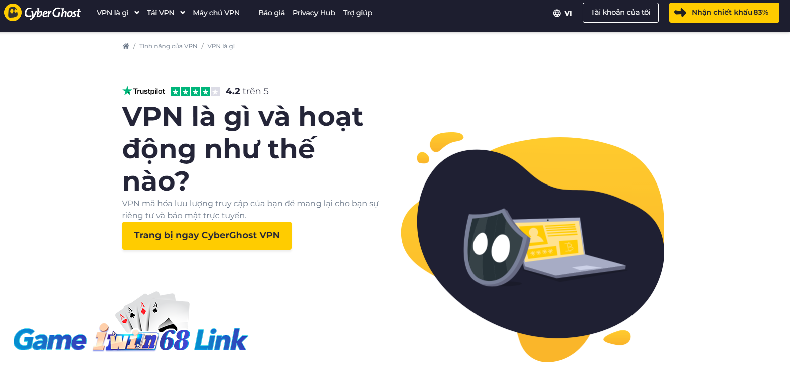 Chọn Trang bị ngay CyberGhost VPN
