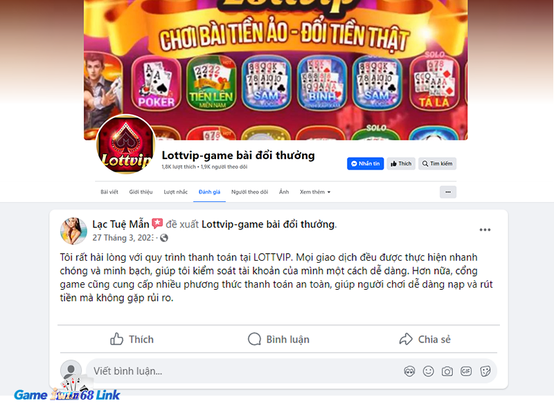 CMT của người dùng facebook Lạc Tuệ Mẫn