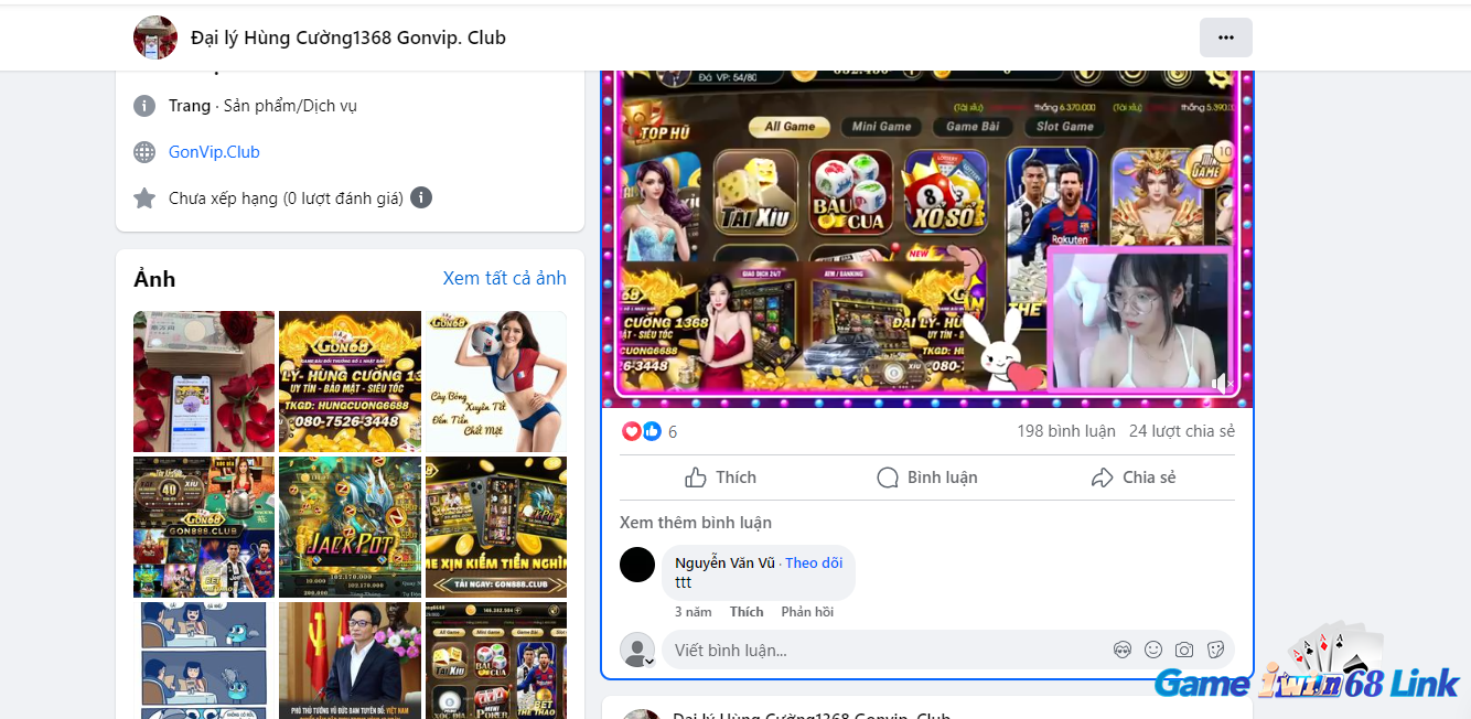 Có hàng trăm người xem và bình luận trên live Gonvip