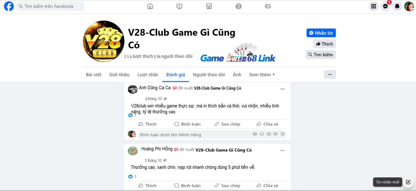 Đánh giá của người chơi Anh Dũng Ca Ca và Hoàng Phi Hồng về cổng game V28-club