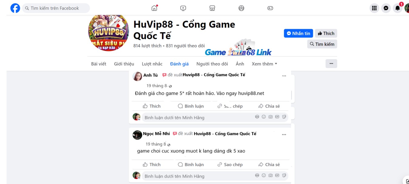 Đánh giá của người chơi Anh Tú và Ngọc Mễ Nhí đánh giá về Huvip88