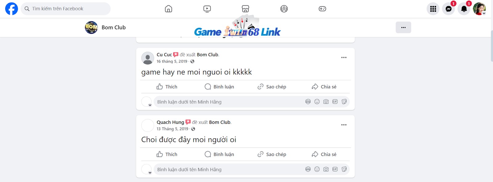 Đánh giá của người chơi Cu Cuc và Quach Hung