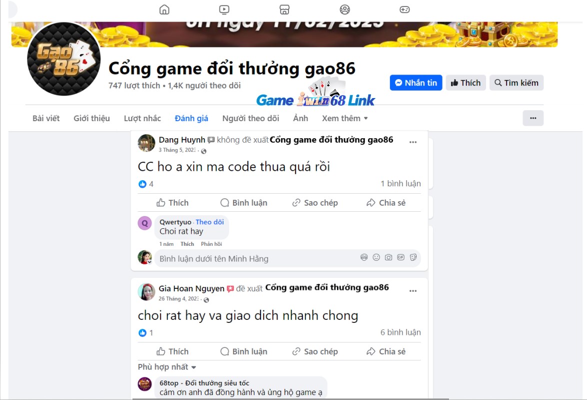 Đánh giá của người chơi Dang Huynh, Qwertyuo và Gia Hoan Nguyễn về cổng game Gao86