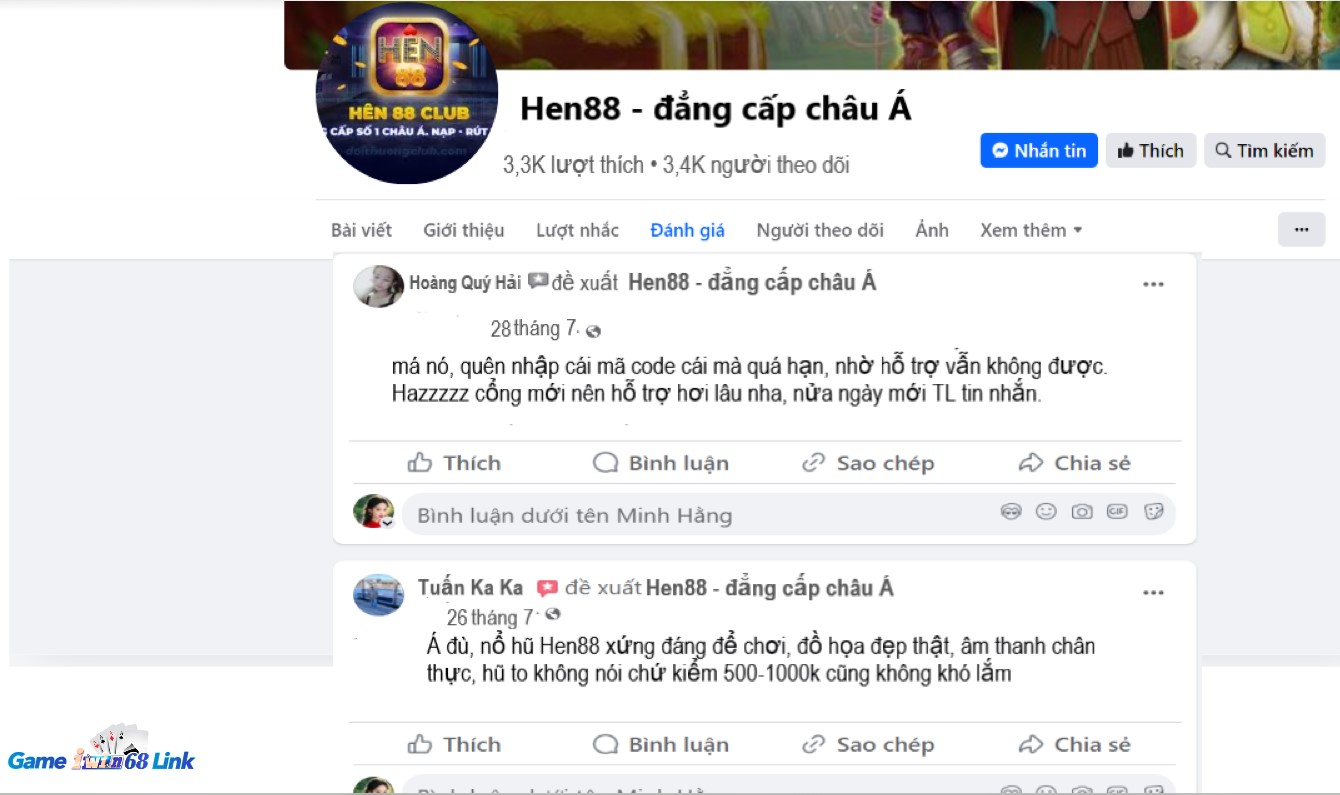 Đánh giá của người chơi Hoàng Quý Hải và người chơi Tuấn Ka Ka về cổng game Hen88