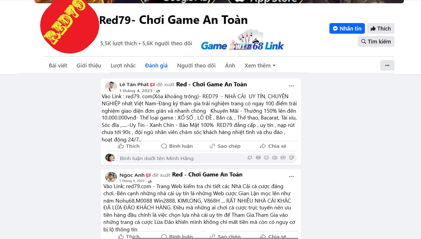 Đánh giá của người chơi Lê Tấn Phát và người chơi Ngọc Anh về Red79