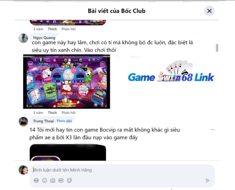 Đánh giá của người chơi Ngọc Quang và Trung Thoại về Bocvip