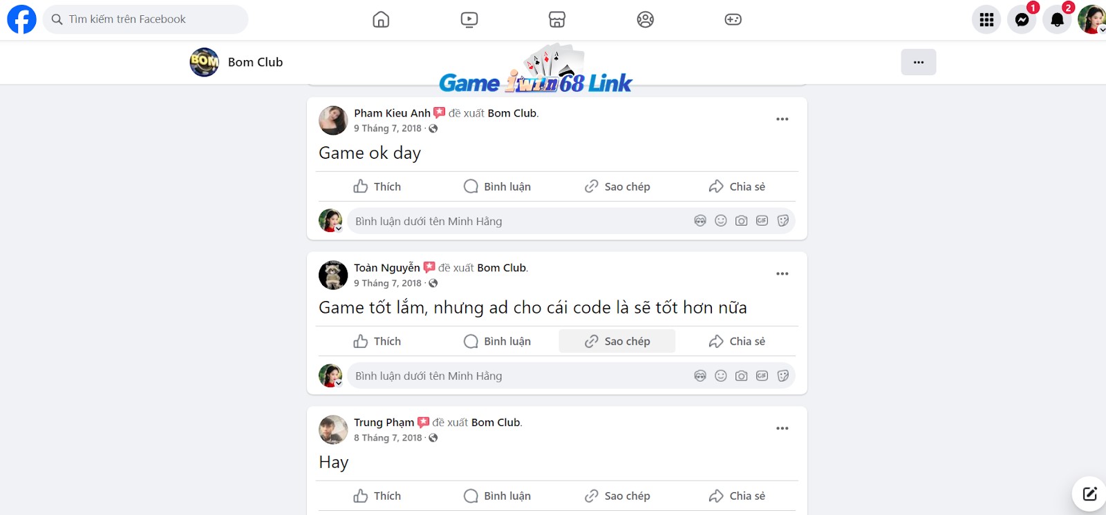 Đánh giá của người chơi Phạm Kiều Anh và Toàn Nguyễn