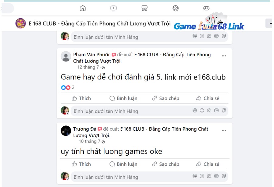 Đánh giá của người chơi Phạm Văn Phước và Trương Đà về cổng game E168