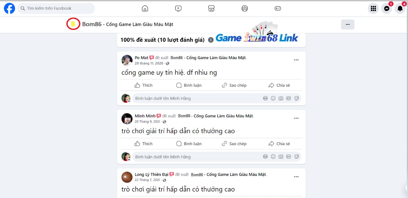 Đánh giá của người chơi Po Mat, Minh Minh, Long Lý Thiên Đại về cổng game Bom86