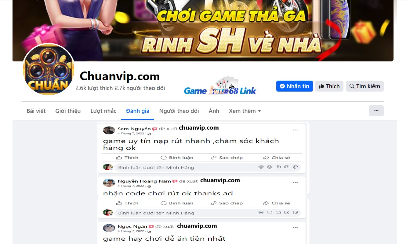 Đánh giá của người chơi Sam Nguyễn, Nguyễn Hoàng Nam và Ngọc Ngân về Chuanvip