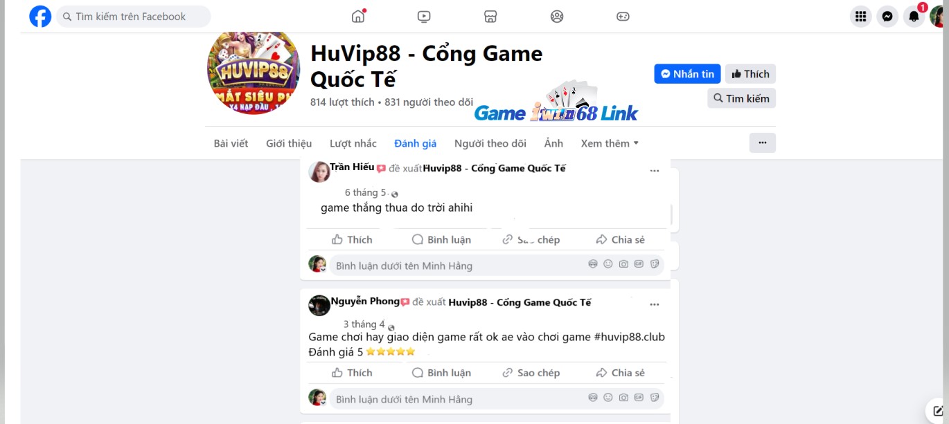 Đánh giá của người chơi Trần Hiếu và Nguyễn Phong về cổng game Huvip88