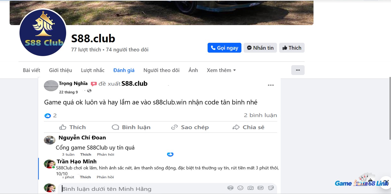 Đánh giá của người chơi Trọng Nghĩa, Nguyễn Chí Thanh, Trần Hạo Minh