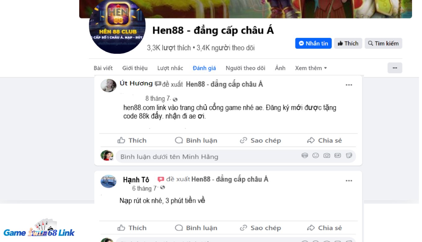 Đánh giá của người chơi Út Hương và Hạnh Tô về cổng game Hen88