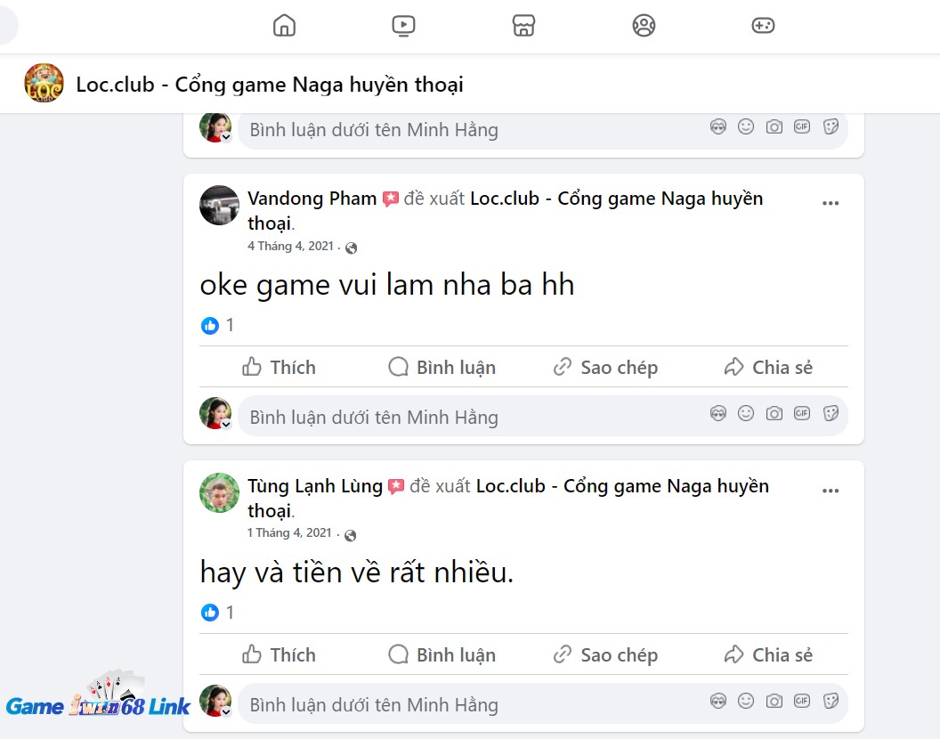 Đánh giá của người chơi Vandong Pham và Tùng Lạnh Lùng về Locclub