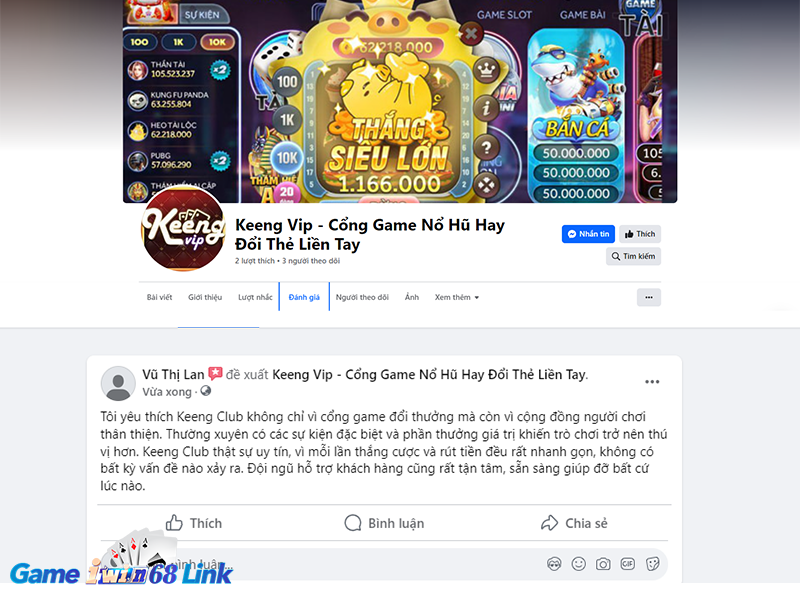 Đánh giá của người chơi Vũ Thị Lan