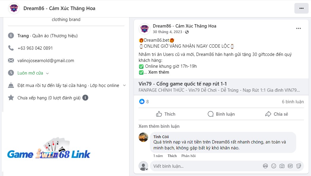 Đánh giá của Tỉnh Còii trên fanpage dream86