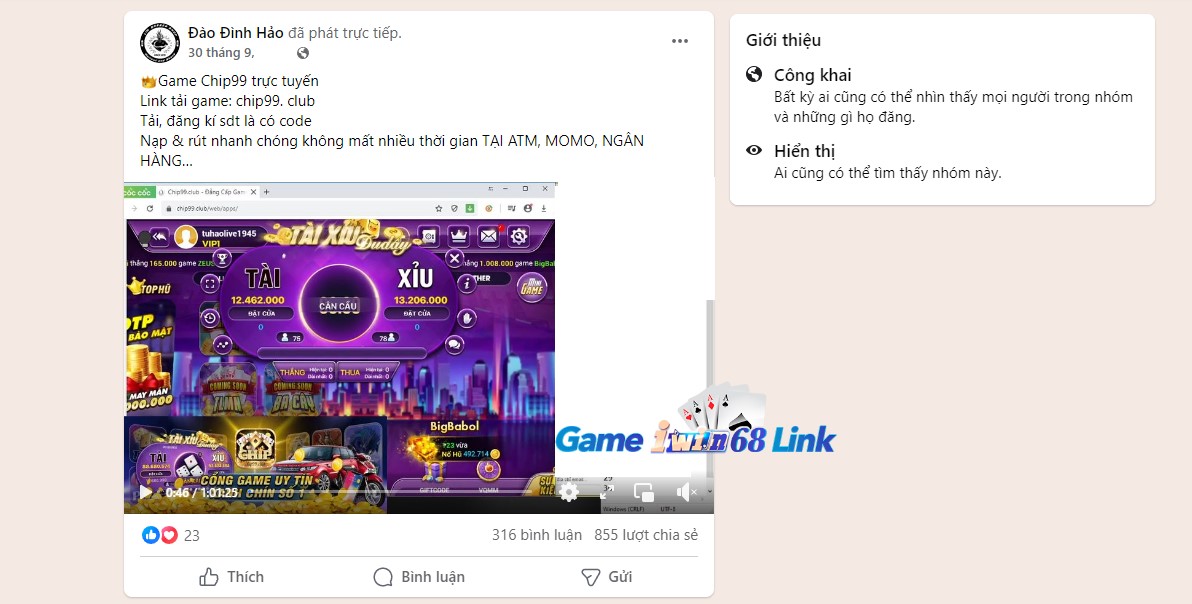 Live stream của Đào Đình Hào