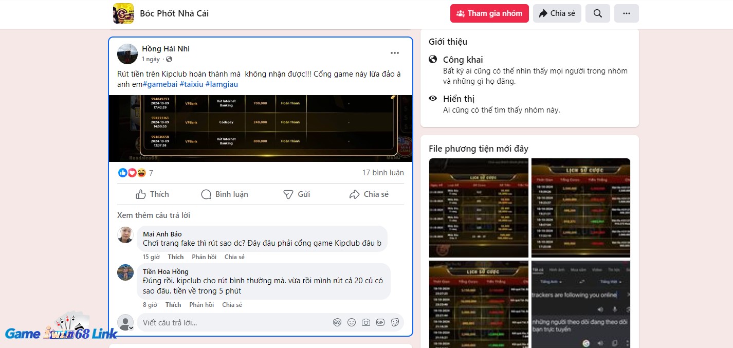 Người chơi Hồng Hài Nhi chơi nhầm trang fake nên không rút được tiền