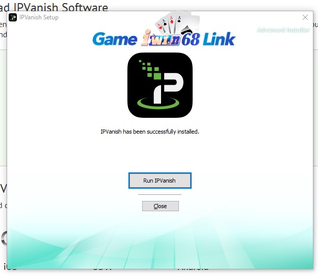 Nhấn Run IPVanish