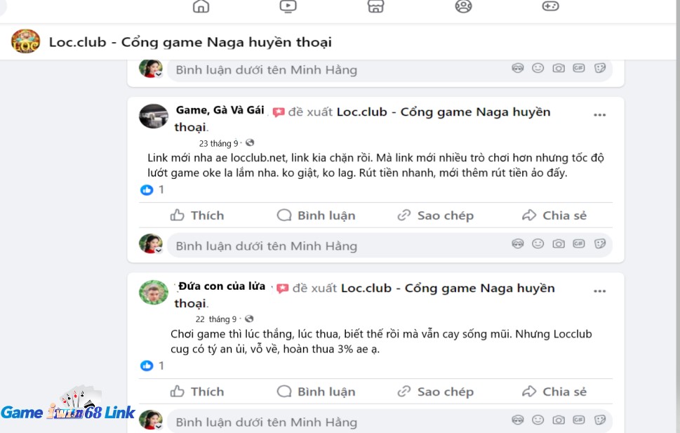 Nhận xét của người chơi Game,Gà và Gái cùng Đứa Con Của Lửa đánh giá về Locclub