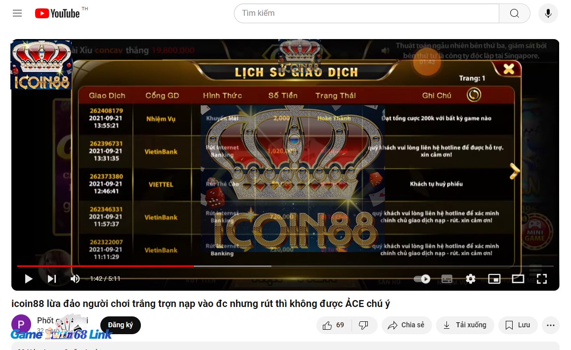Video bóc phốt iCoin88 lừa đảo