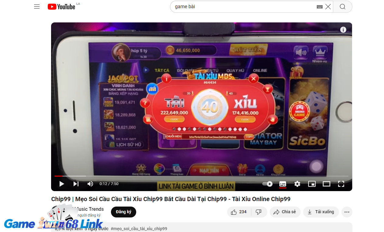 Video nói về cầu tài xỉu Chip99 được nhiều người quan tâm.