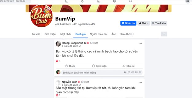 Đánh giá của người chơi Hoàng Trang Khuê Tú và Nguyễn Bảnh về Bumvip