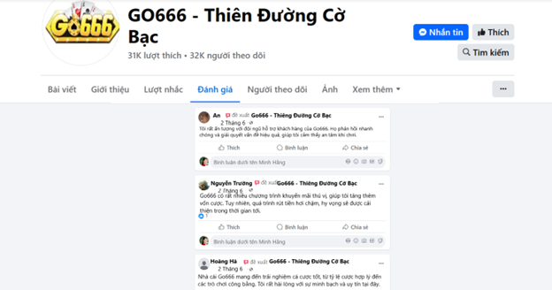 Đánh giá của người chơi An, Nguyễn Trường và Hoàng Hà