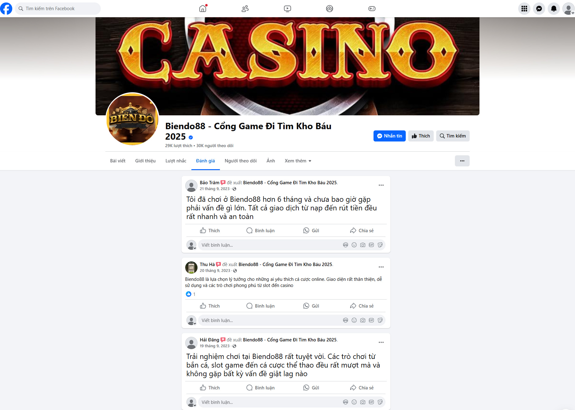 Đánh giá của người chơi Bảo Trâm, Thu Hà, Hải Đăng về cổng game Biendo88