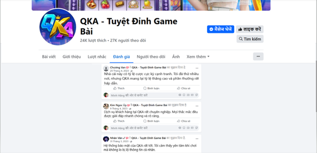 Đánh giá của người chơi Chương Văn, Kim Ngọc Ùy, Nhân Văn về QKA