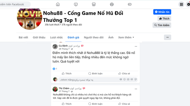 Đánh giá của người chơi Cu Định và Thị Châm