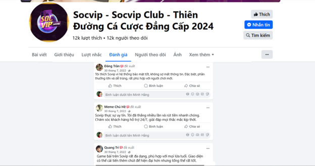 Đánh giá của người chơi Đăng Trần, Mêm Chú Hề và Quang Trí về cổng game Socvip